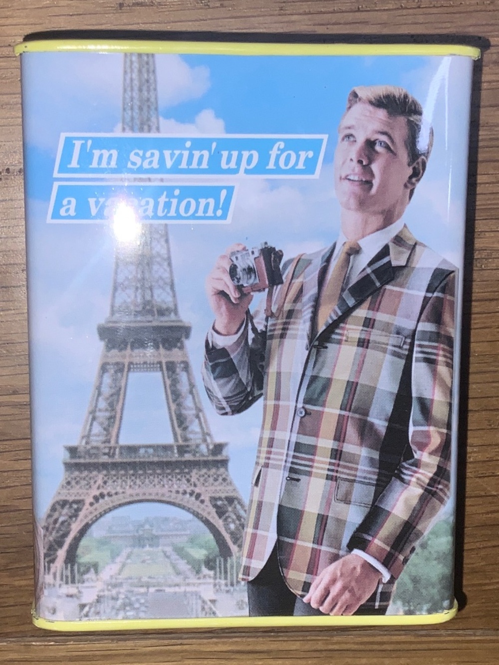 BlueQ “I’m Saving Up For Vacation” Metal Money Bank